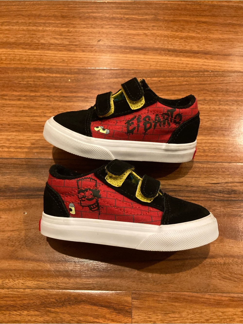 Vans Bart Simpson Old Skool V El Barto Toddler Kids Size 6 sneaker Shoe